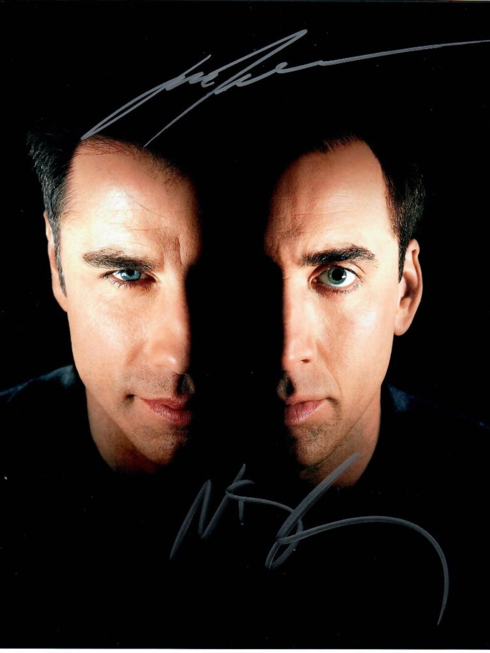 Face Off John Travolta Nicolas Cage Hollywood Movie Signed 8X10 Photo